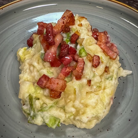 Endivien untereinander – Rheinischer Klassiker mit Kartoffelstampf und Speck
