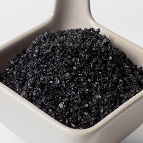 Hawaii Black Lava Salz schwarze Salzkristalle mit Aktivkohle
