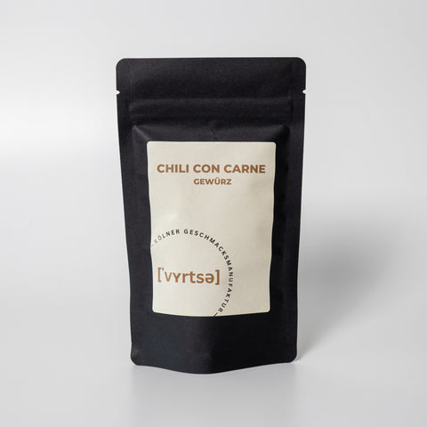 Chili con Carne Gewürzmischung in schwarzer Aromaschutztüte