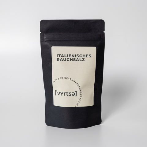 Vyrtse Italienisches Rauchsalz in schwarzer Aromaschutztüte