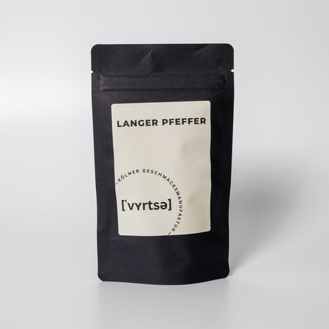 Langer Pfeffer in schwarzer Aromaschutztüte