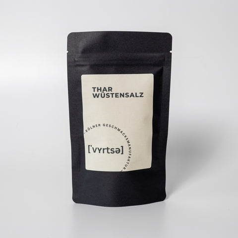 Thar Wüstensalz in schwarzer Aromaschutztüte