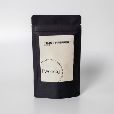 Timut Pfeffer in schwarzer Aromaschutztüte
