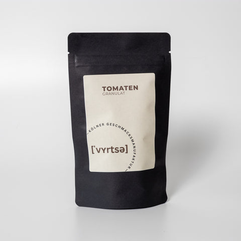 Vyrtse Tomaten Granulat in schwarzer Aromaschutztüte