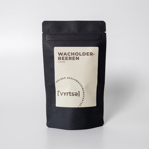 Vyrtse Wacholderbeeren ganz in schwarzer Aromaschutztüte