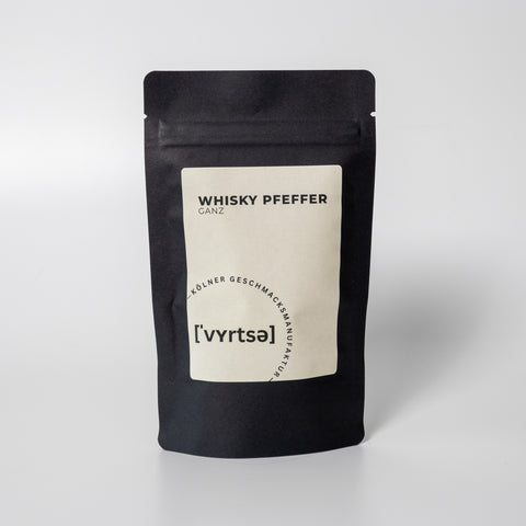 Whisky Pfeffer in schwarzer Aromaschutztüte